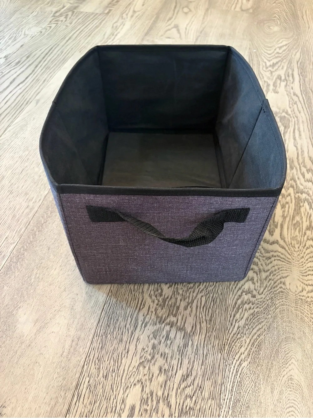 Thirty-One Gifts Black and Charcoal Fabric Storage Box with Lid - Home Org.